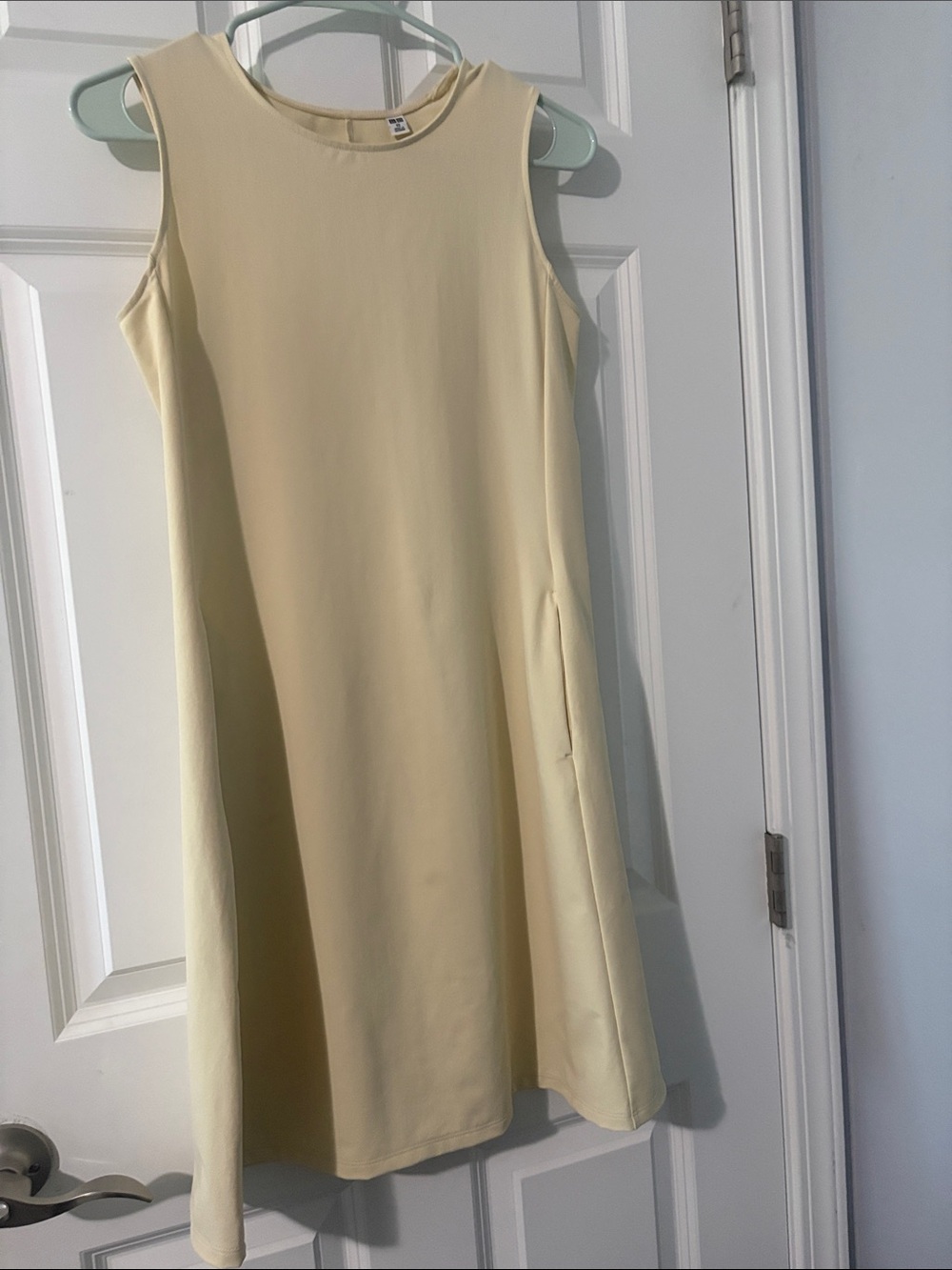 Uniqlo Sleeveless Mini Dress in butter Yellow